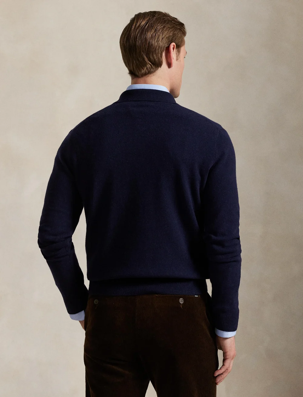 Polo Ralph Lauren - Wool Johnny-Collar Sweater - gestrickte polohemden - hunter navy - 2