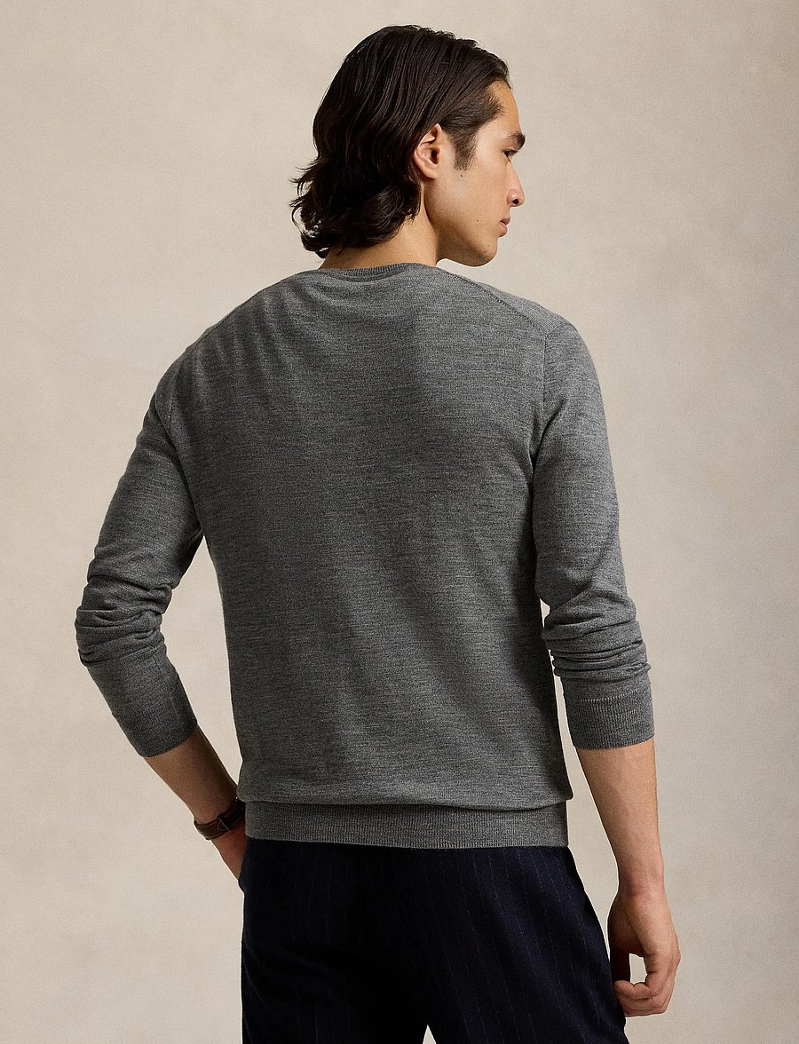 Polo Ralph Lauren - Slim Fit Washable Wool V-Neck Sweater - v-ausschnitt - fawn grey heather - 2