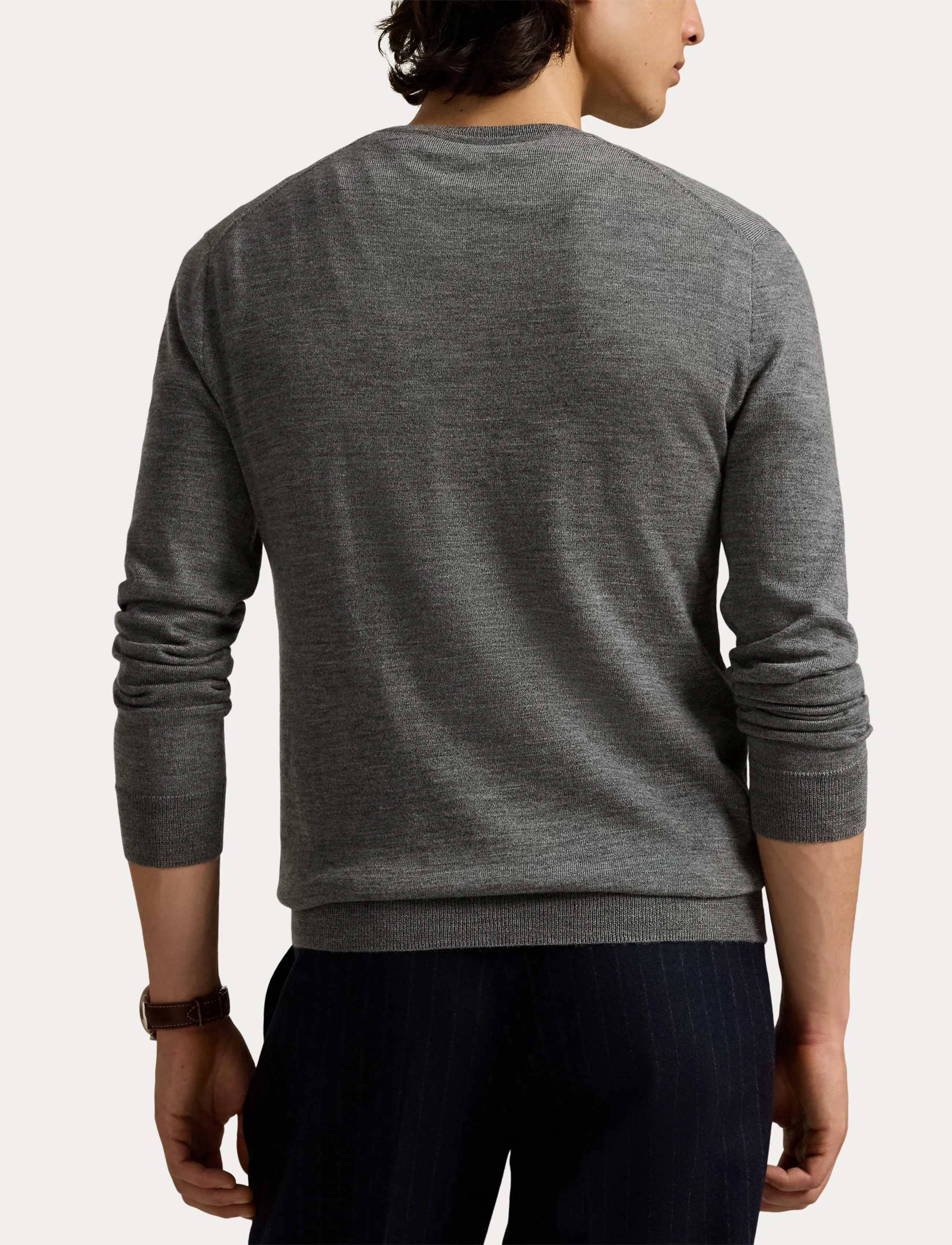 Polo Ralph Lauren Slim Fit Washable Wool V-Neck Sweater stickade tröjor herr – bild 6