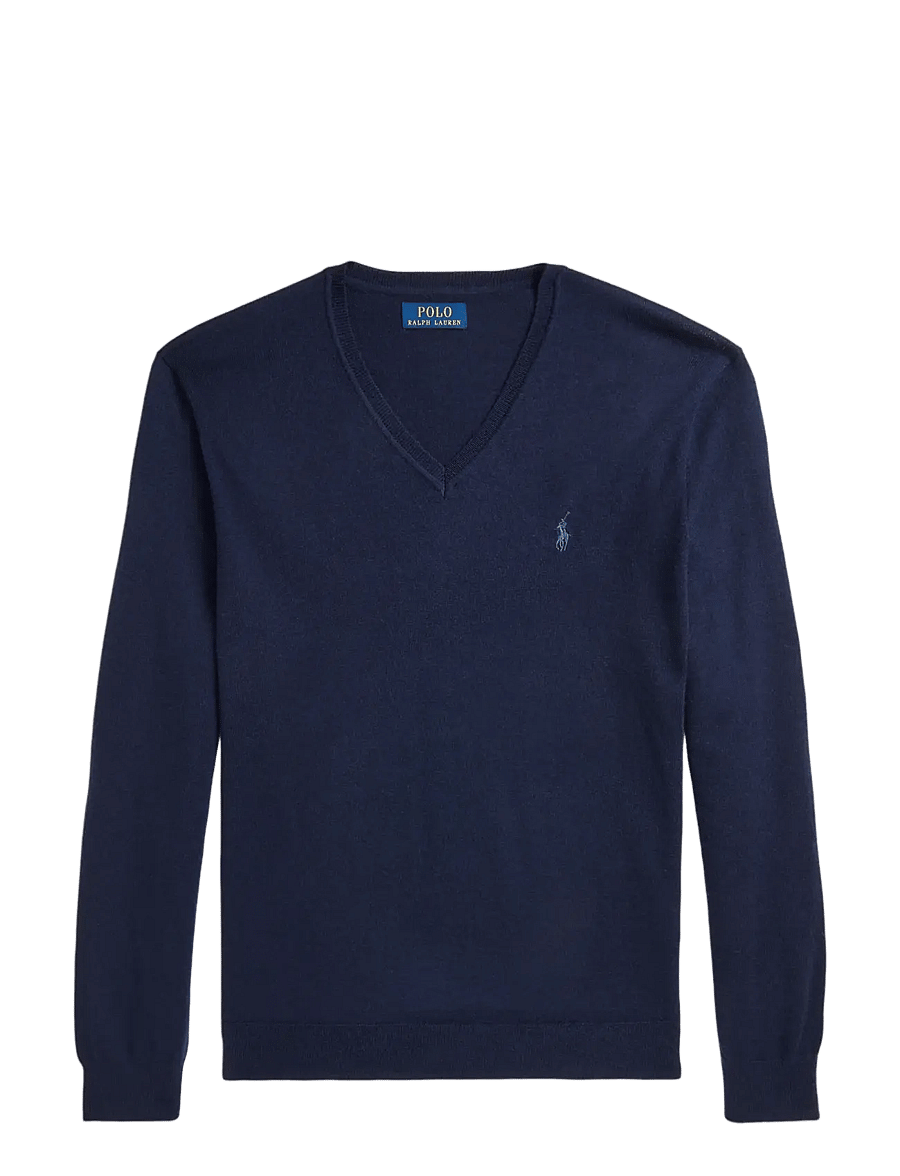 Polo Ralph Lauren - Slim Fit Washable Wool V-Neck Sweater - v-ausschnitt - hunter navy - 2