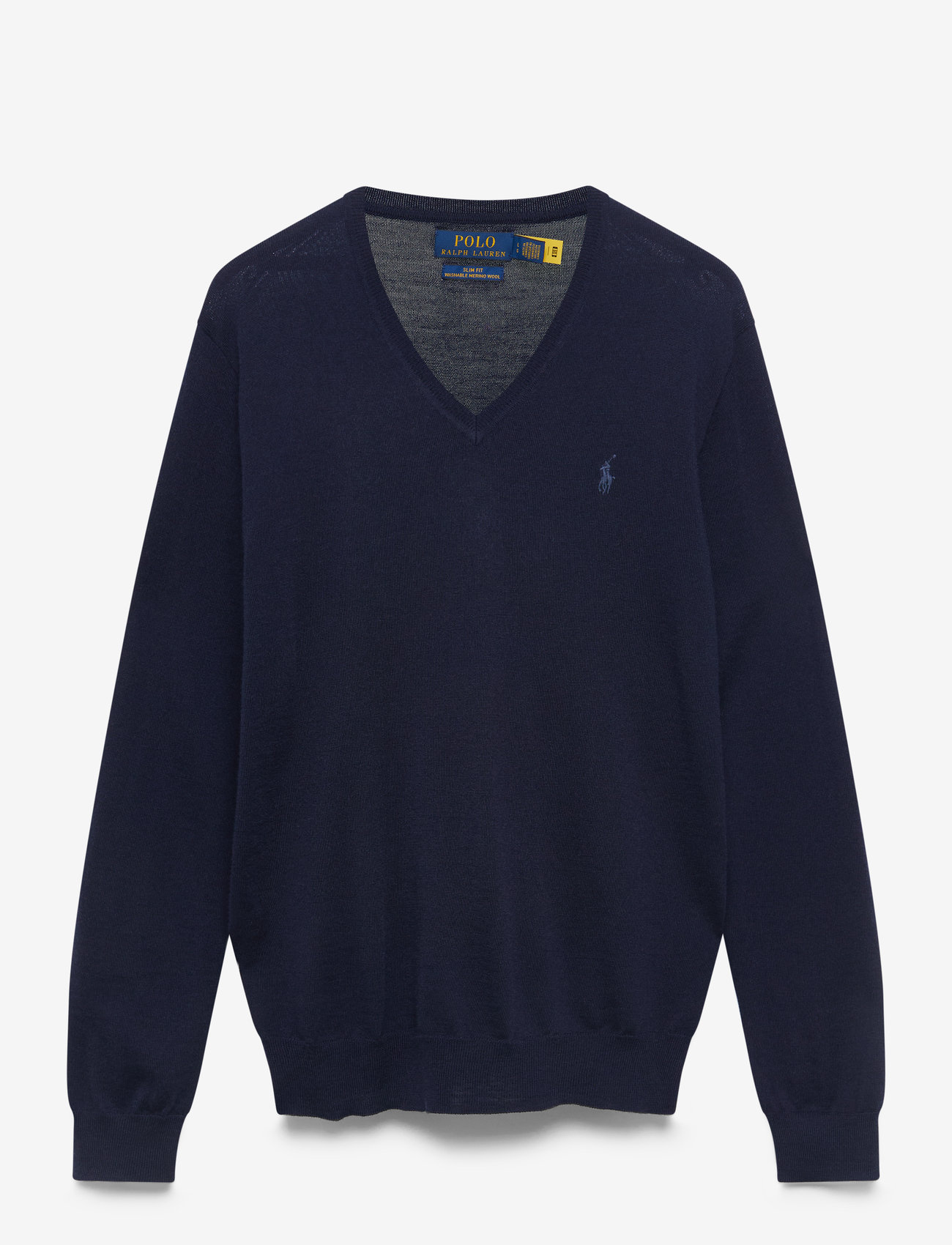 Polo Ralph Lauren - Slim Fit Washable Wool V-Neck Sweater - v-ringat - hunter navy - 2