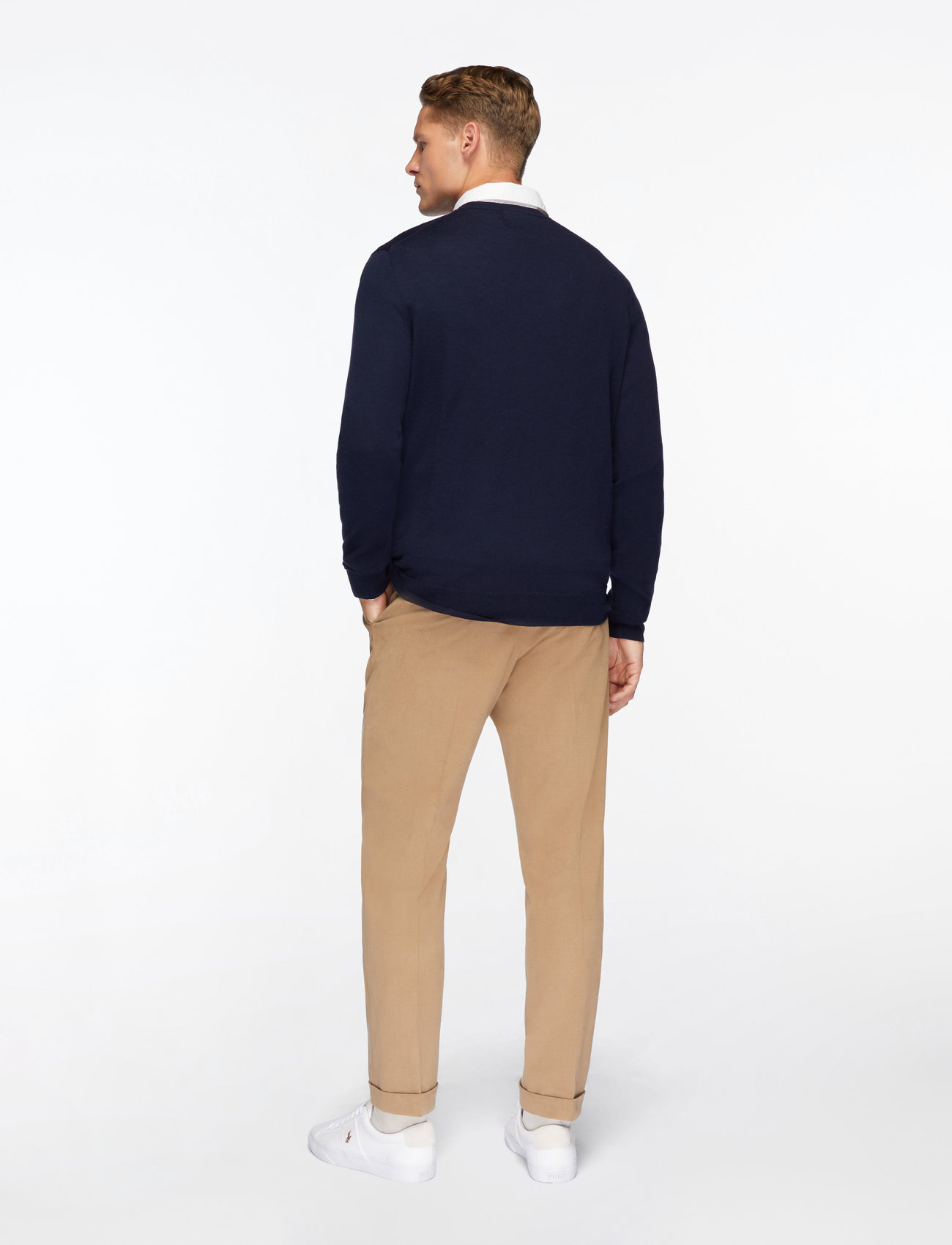 Polo Ralph Lauren - Slim Fit Washable Wool V-Neck Sweater - v-ringat - hunter navy - 5