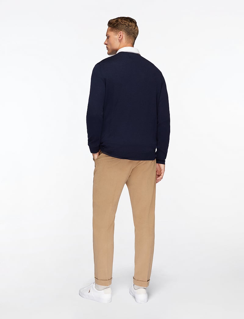 Polo Ralph Lauren - Slim Fit Washable Wool V-Neck Sweater - v-hals - hunter navy - 5