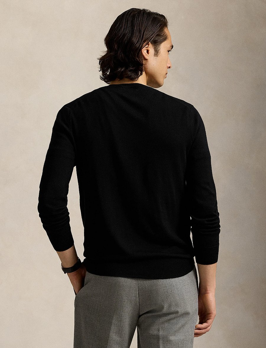 Polo Ralph Lauren - Slim Fit Washable Wool V-Neck Sweater - v-ausschnitt - polo black - 2