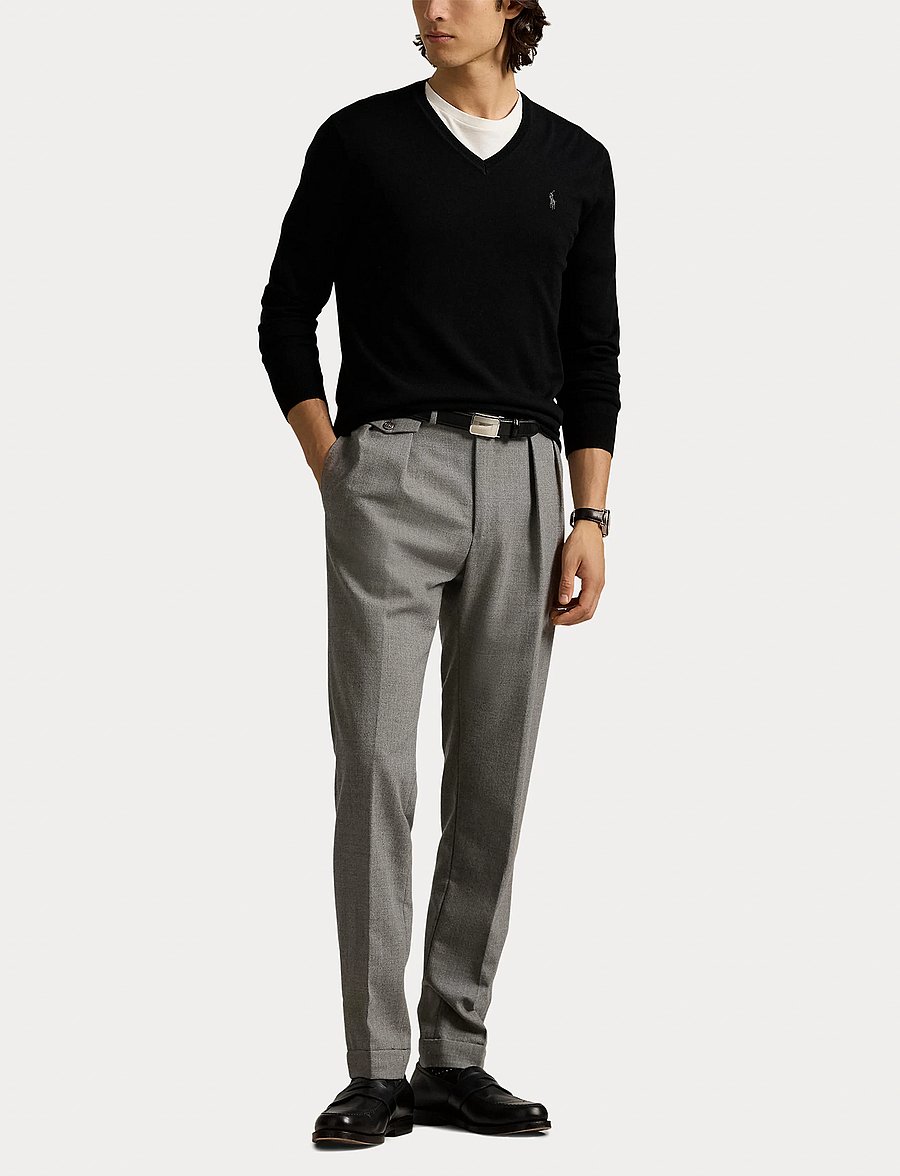 Polo Ralph Lauren - Slim Fit Washable Wool V-Neck Sweater - v-ausschnitt - polo black - 4