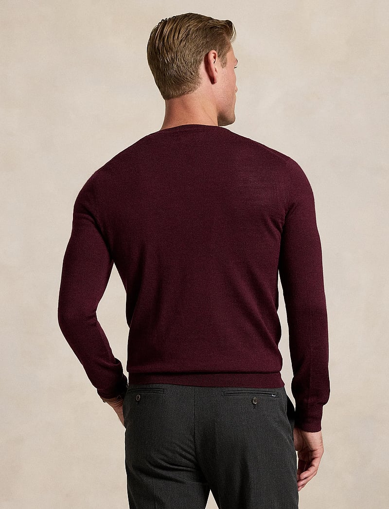Polo Ralph Lauren - Slim Fit Washable Wool Crewneck Sweater - rund hals - aged wine heather - 2