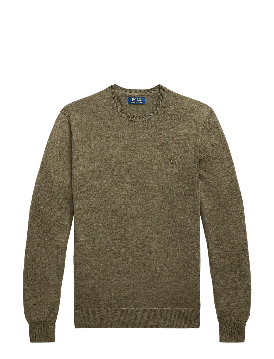 Polo Ralph Lauren - Slim Fit Washable Wool Crewneck Sweater - rund hals - cargo olive heath - 1