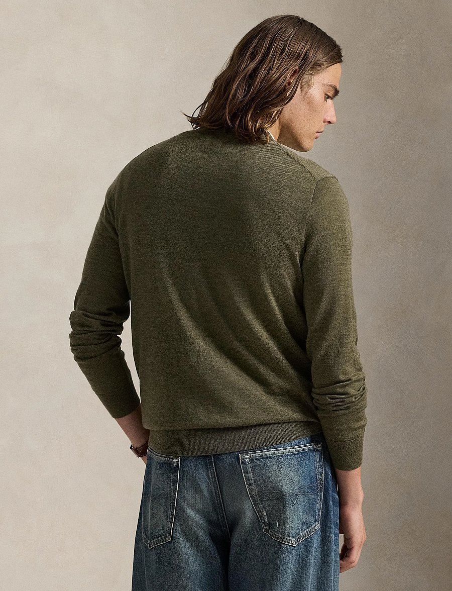 Polo Ralph Lauren - Slim Fit Washable Wool Crewneck Sweater - rund hals - cargo olive heath - 2