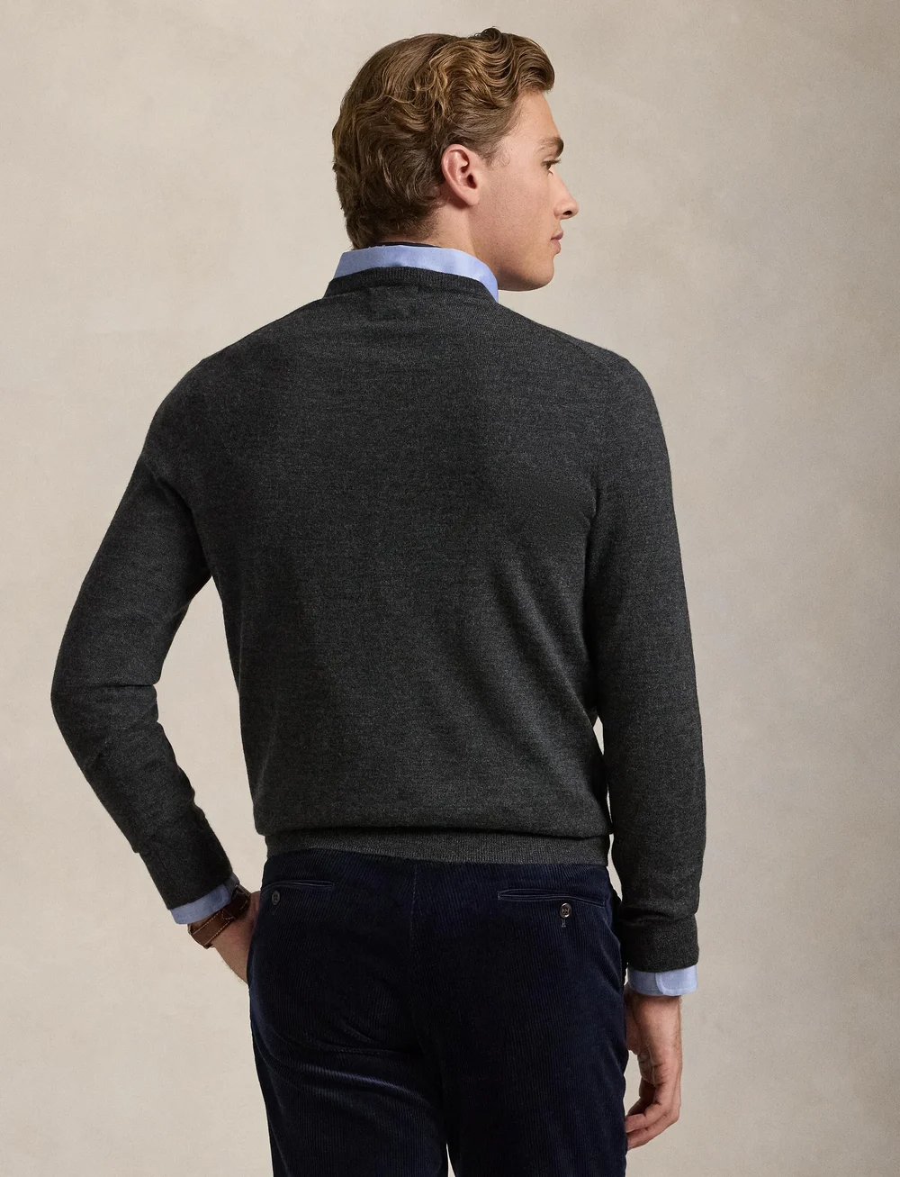 Polo Ralph Lauren - 2/30 MERINO WL RWS-LSL-PLO - rundhalsad - dark granite hthr - 2