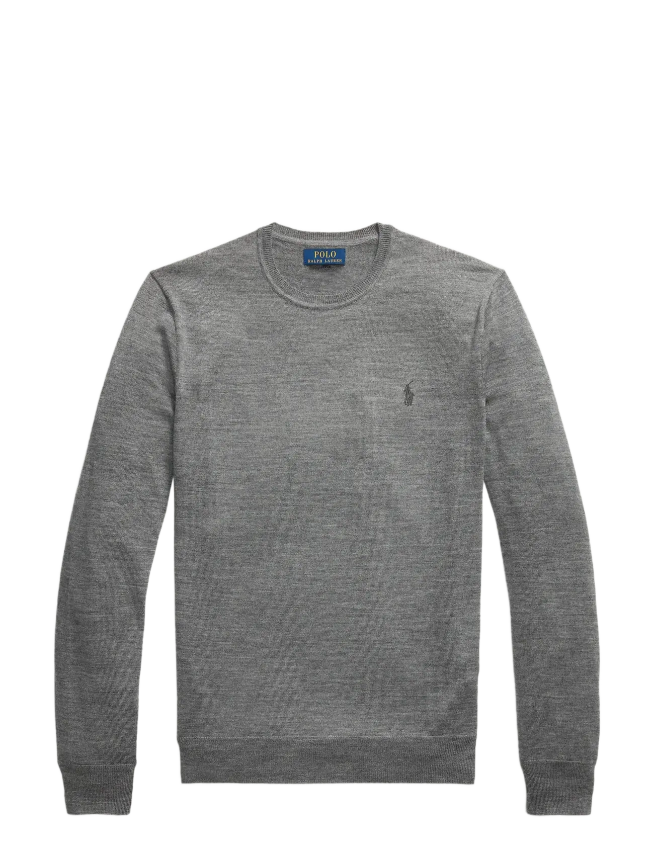 Polo Ralph Lauren Slim Fit Washable Wool Crewneck Sweater - Tøj - FAWN GREY HEATHER / grey