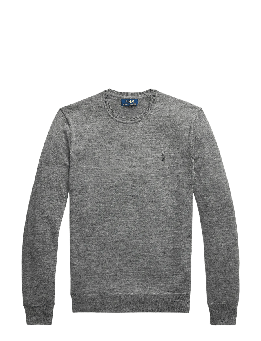 Polo Ralph Lauren - Slim Fit Washable Wool Crewneck Sweater - rund hals - fawn grey heather - 1