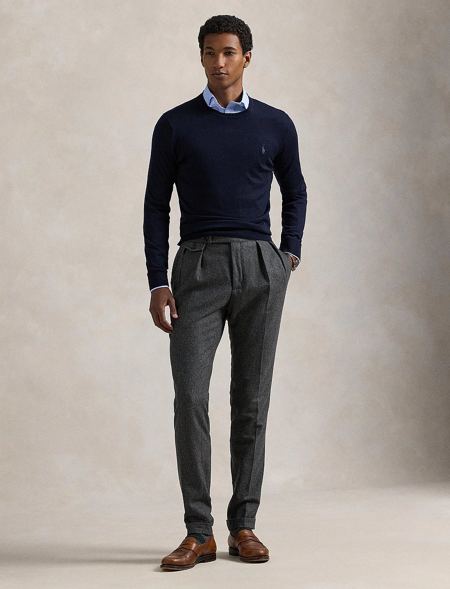 Polo Ralph Lauren - Slim Fit Washable Wool Crewneck Sweater - rundhals - hunter navy - 0