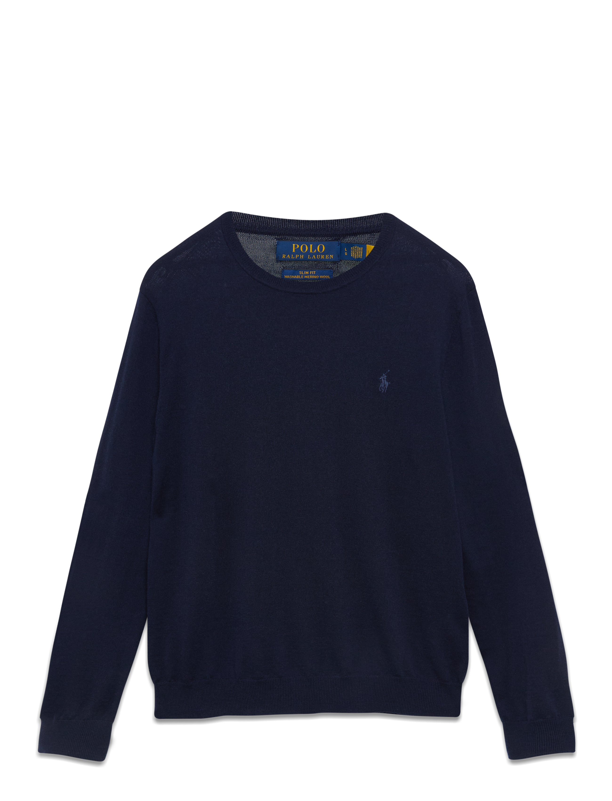 Polo Ralph Lauren Slim Fit Washable Wool Crewneck Sweater - Strickmode - HUNTER NAVY / navy