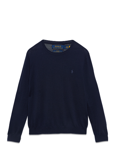 Polo Ralph Lauren Slim Fit Washable Wool Crewneck Sweater - Odzież - HUNTER NAVY / navy