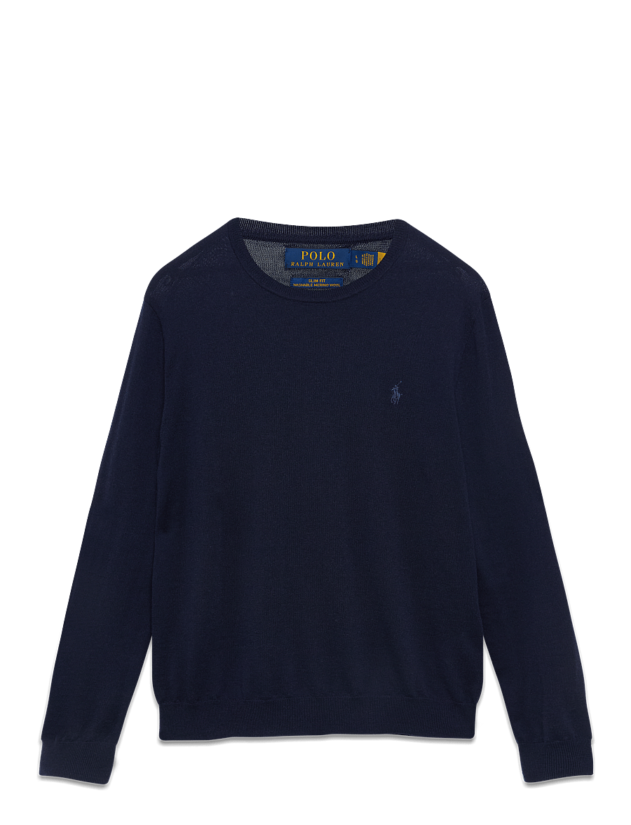 Polo Ralph Lauren - Slim Fit Washable Wool Crewneck Sweater - rundhals - hunter navy - 1