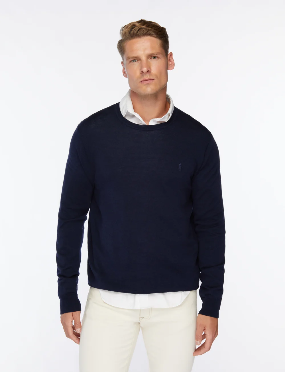 Polo Ralph Lauren - 2/30 MERINO WL RWS-LSL-PLO - rundhalsad - hunter navy - 0