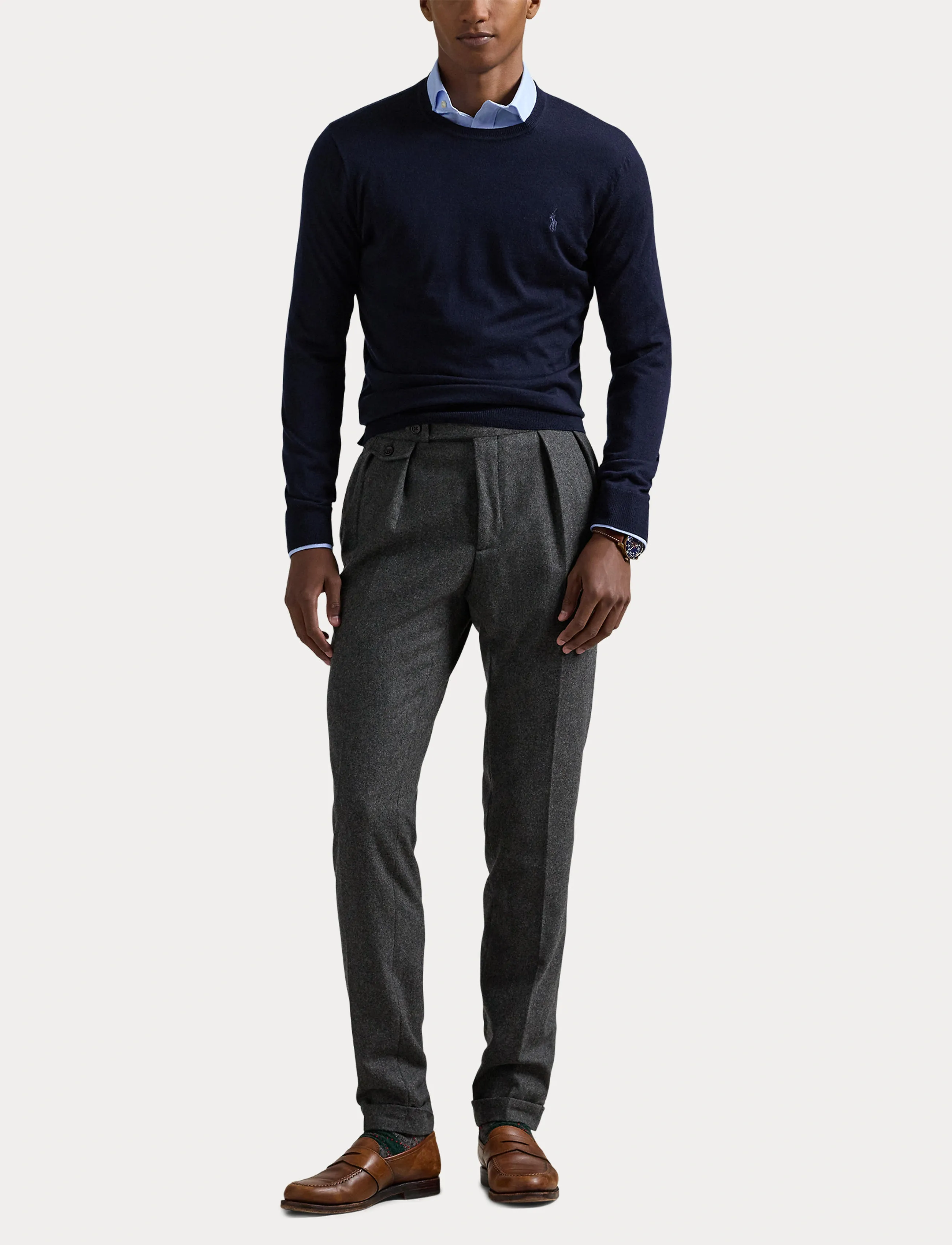 Polo Ralph Lauren - Slim Fit Washable Wool Crewneck Sweater - rundhals - hunter navy - 5