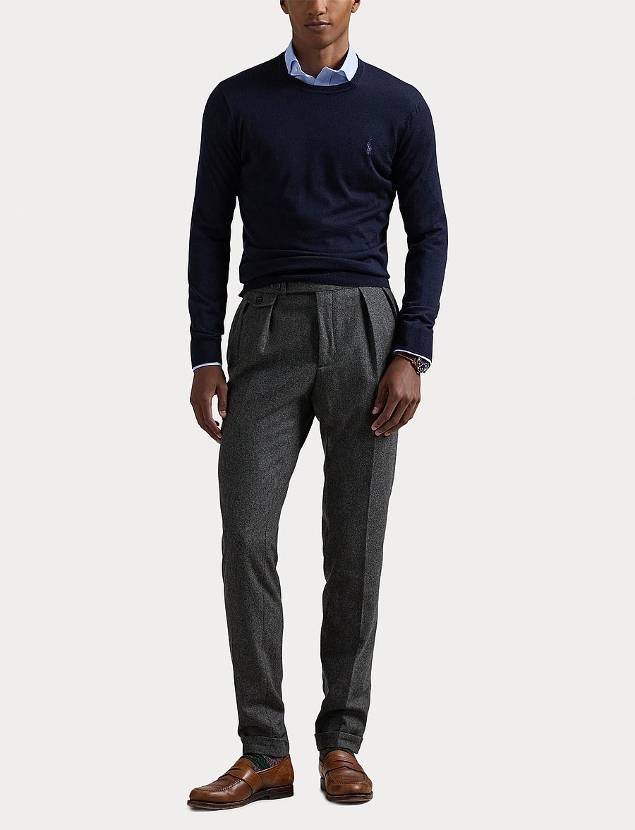 Polo Ralph Lauren - Slim Fit Washable Wool Crewneck Sweater - rundhals - hunter navy - 5