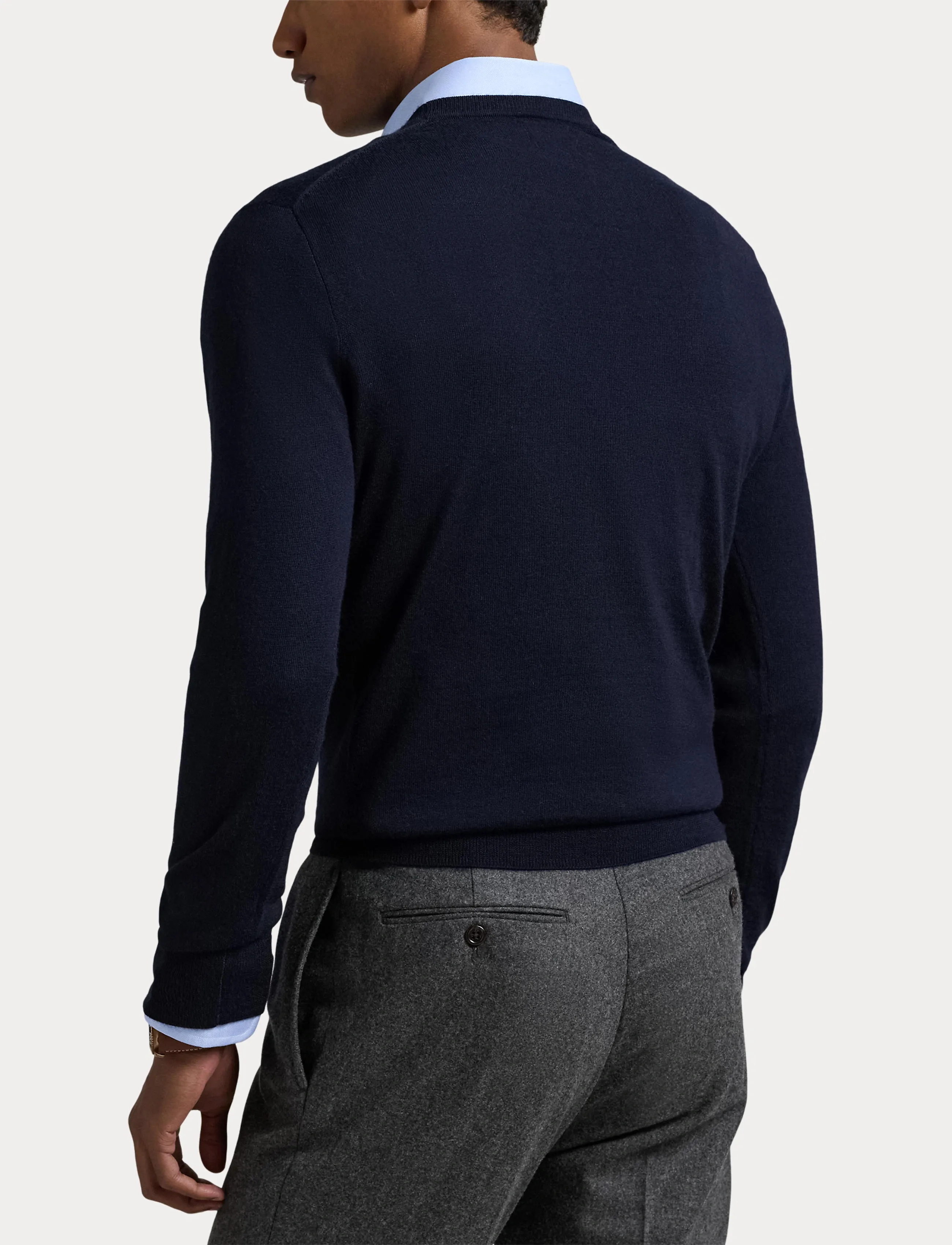 Polo Ralph Lauren Slim Fit Washable Wool Crewneck Sweater - Dzień Ojca - HUNTER NAVY / navy