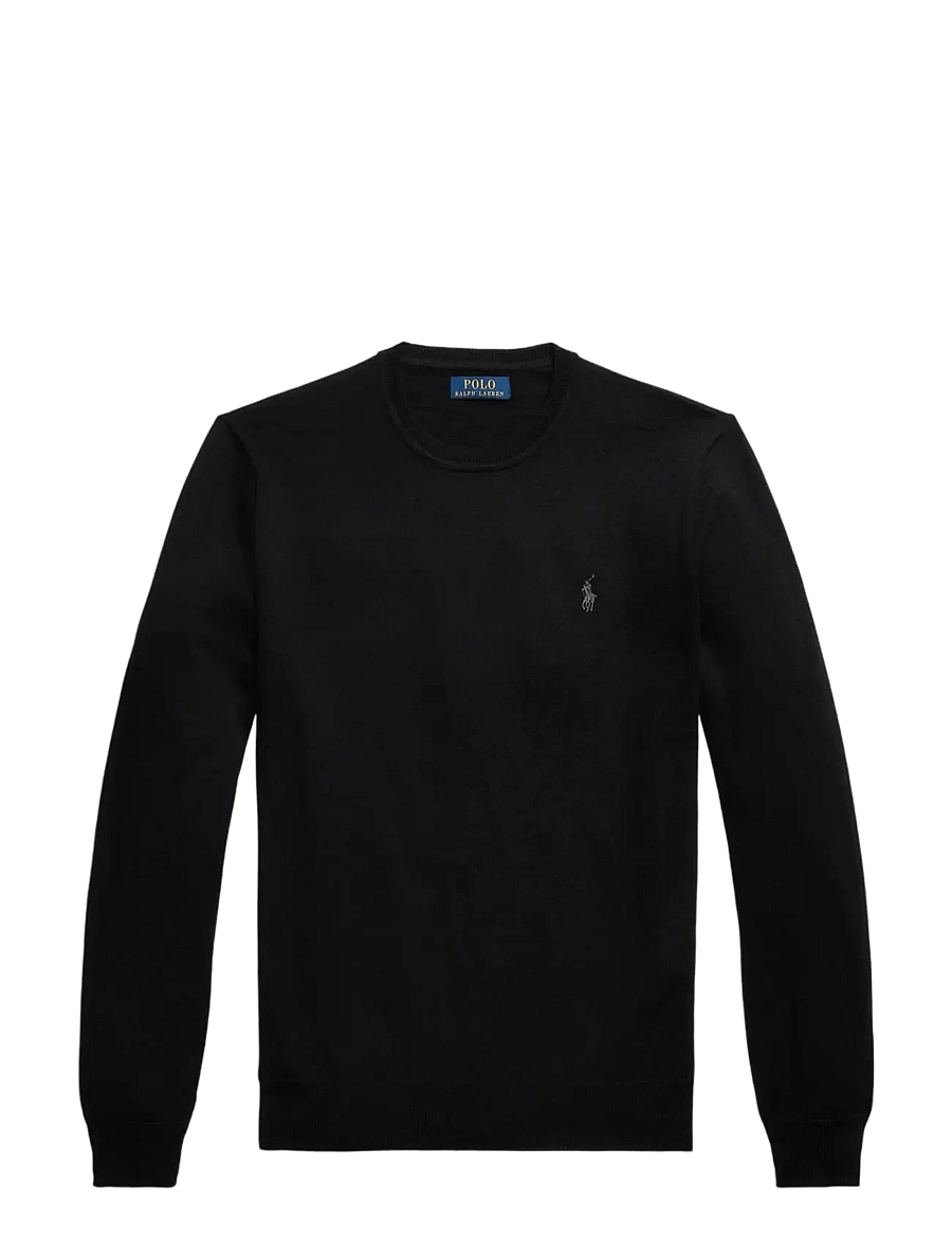 Polo Ralph Lauren - Slim Fit Washable Wool Crewneck Sweater - Ümmarguse kaelusega kudumid - polo black - 1