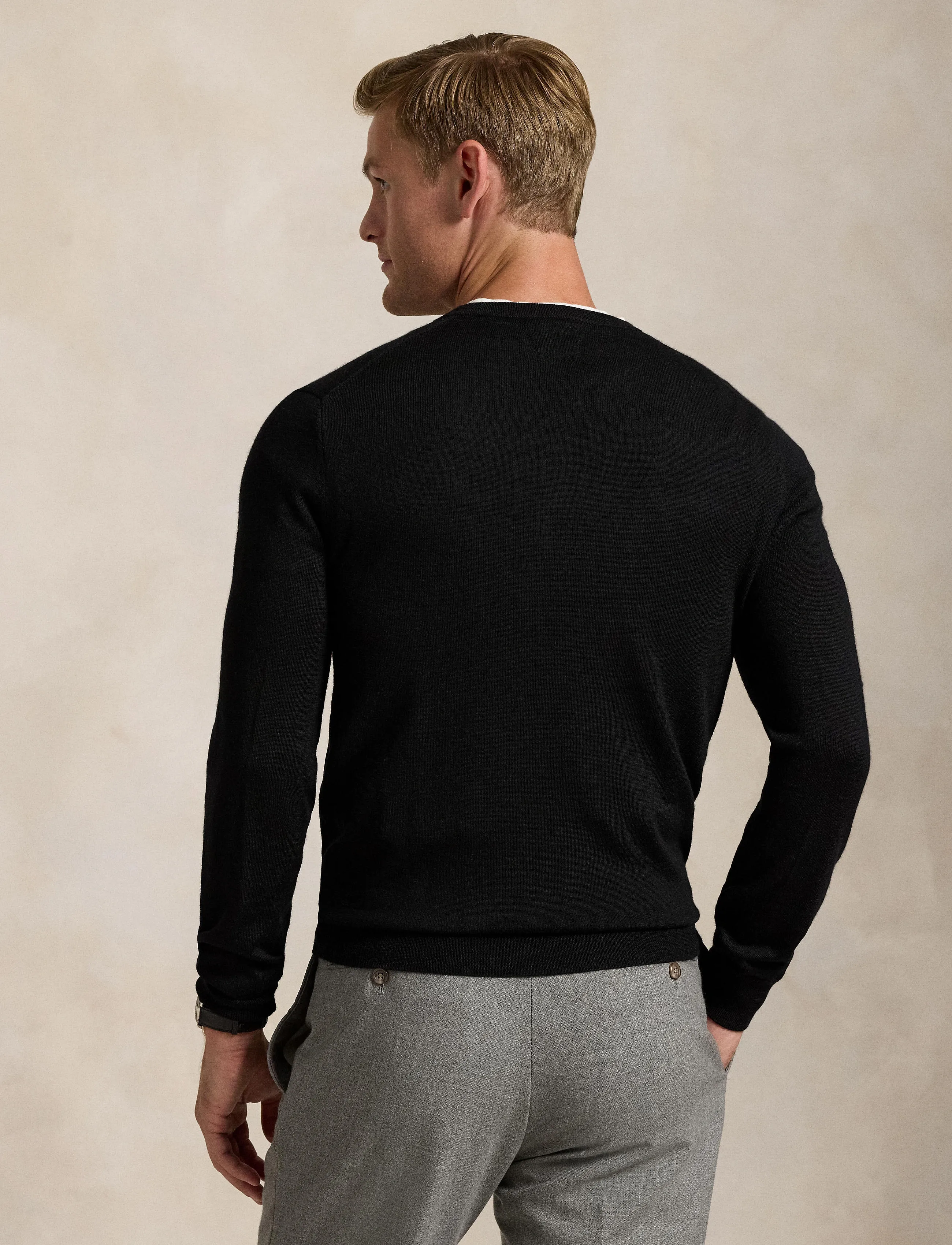 Polo Ralph Lauren - Slim Fit Washable Wool Crewneck Sweater - Ümmarguse kaelusega kudumid - polo black - 2