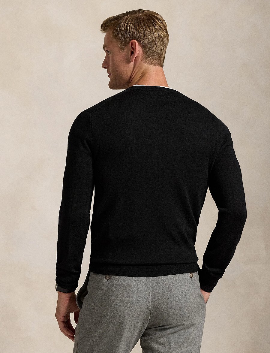 Polo Ralph Lauren - Slim Fit Washable Wool Crewneck Sweater - Ümmarguse kaelusega kudumid - polo black - 2