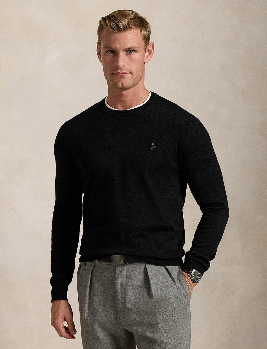 Polo Ralph Lauren - Slim Fit Washable Wool Crewneck Sweater - Ümmarguse kaelusega kudumid - polo black - 3