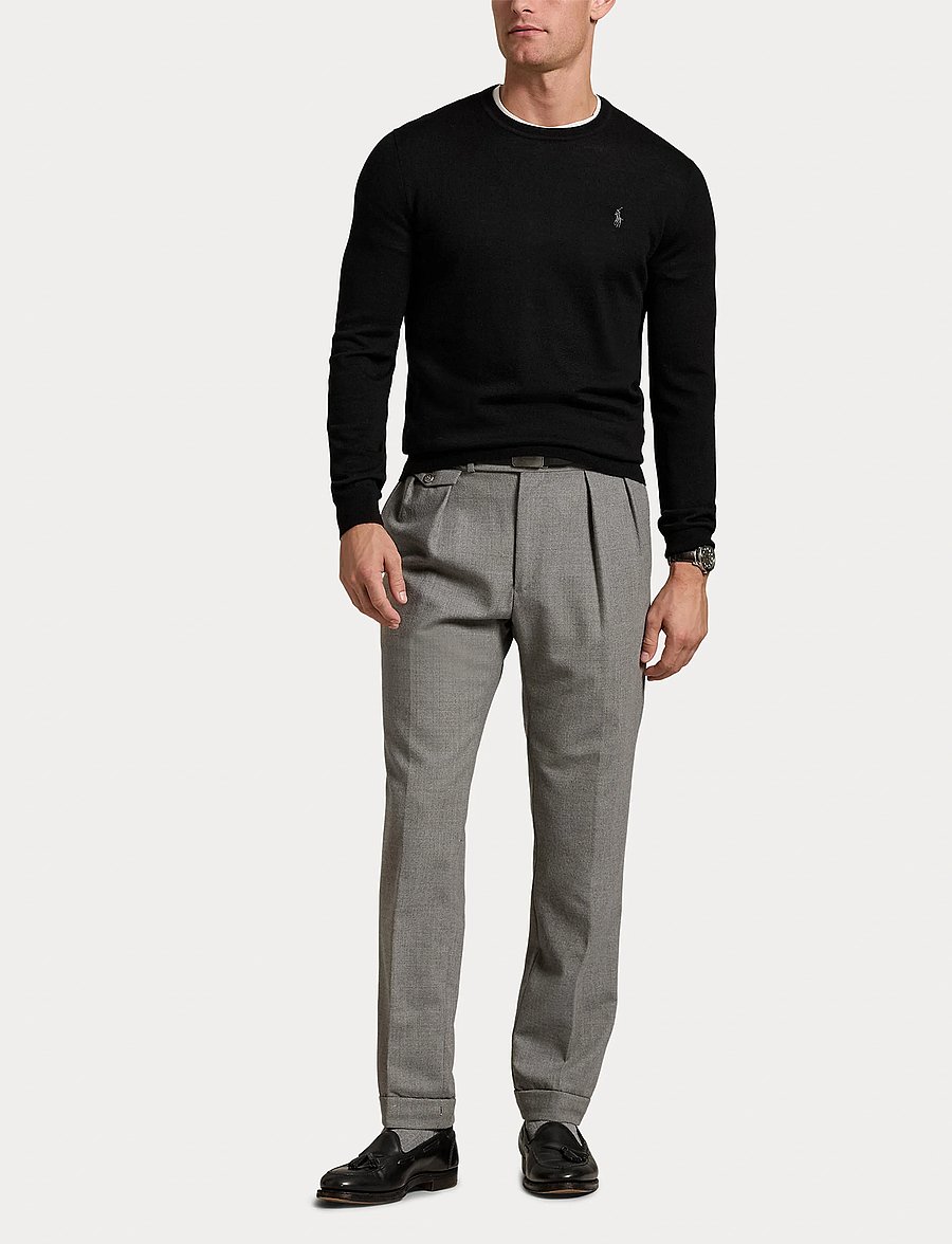 Polo Ralph Lauren - Slim Fit Washable Wool Crewneck Sweater - Ümmarguse kaelusega kudumid - polo black - 4
