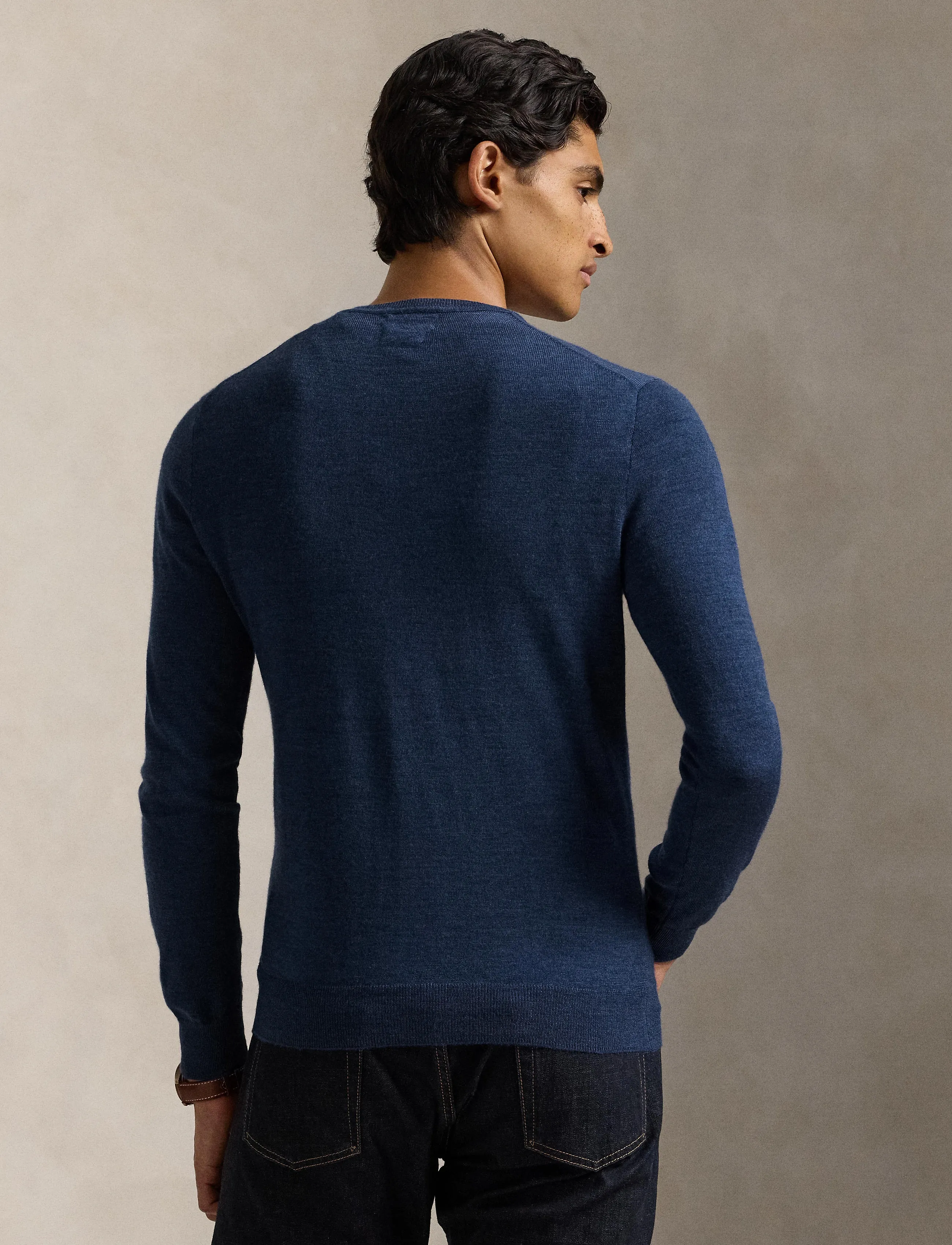 Polo Ralph Lauren - Slim Fit Washable Wool Crewneck Sweater - trøjer - rustic navy heath - 2