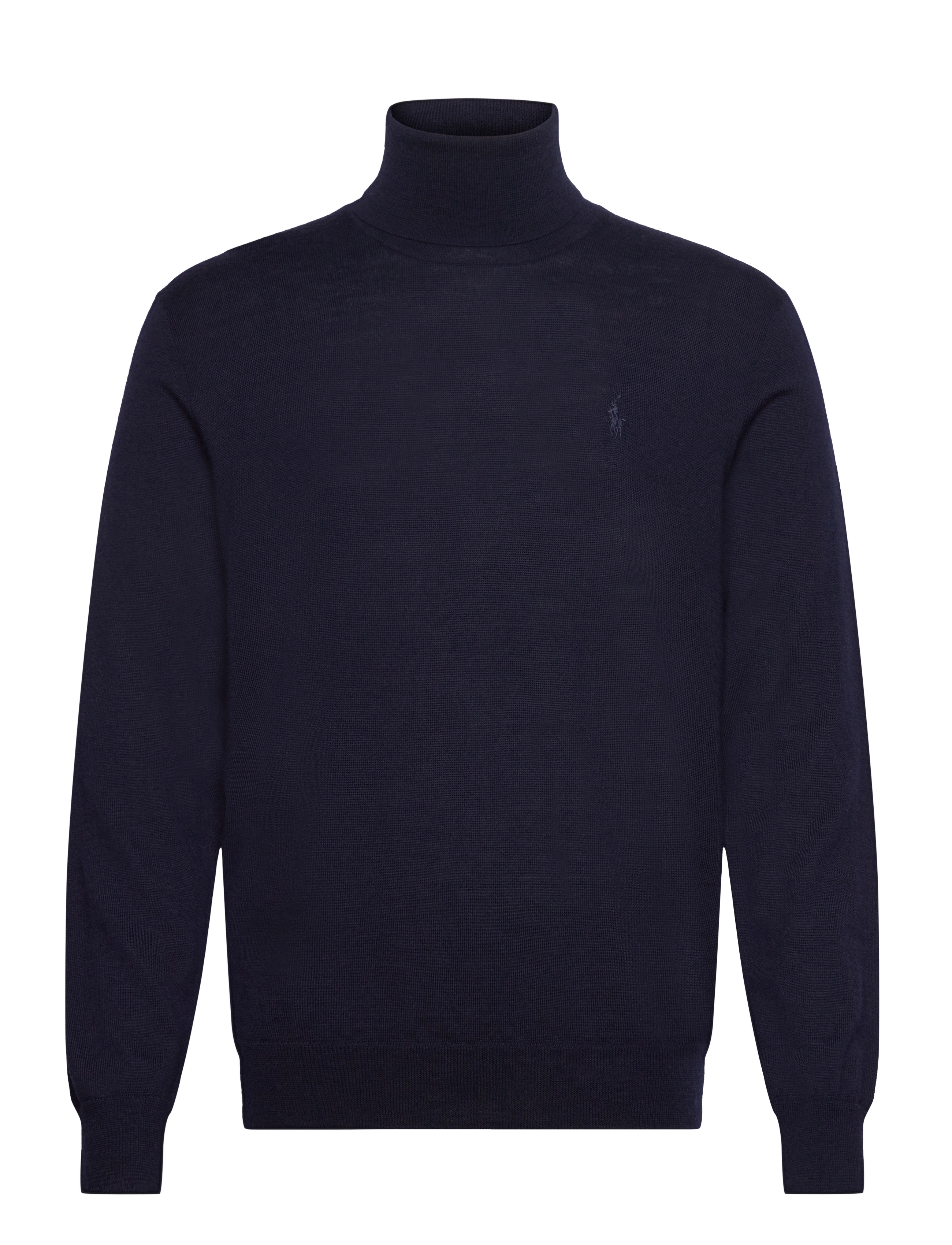 Washable Wool Turtleneck Sweater - HUNTER NAVY