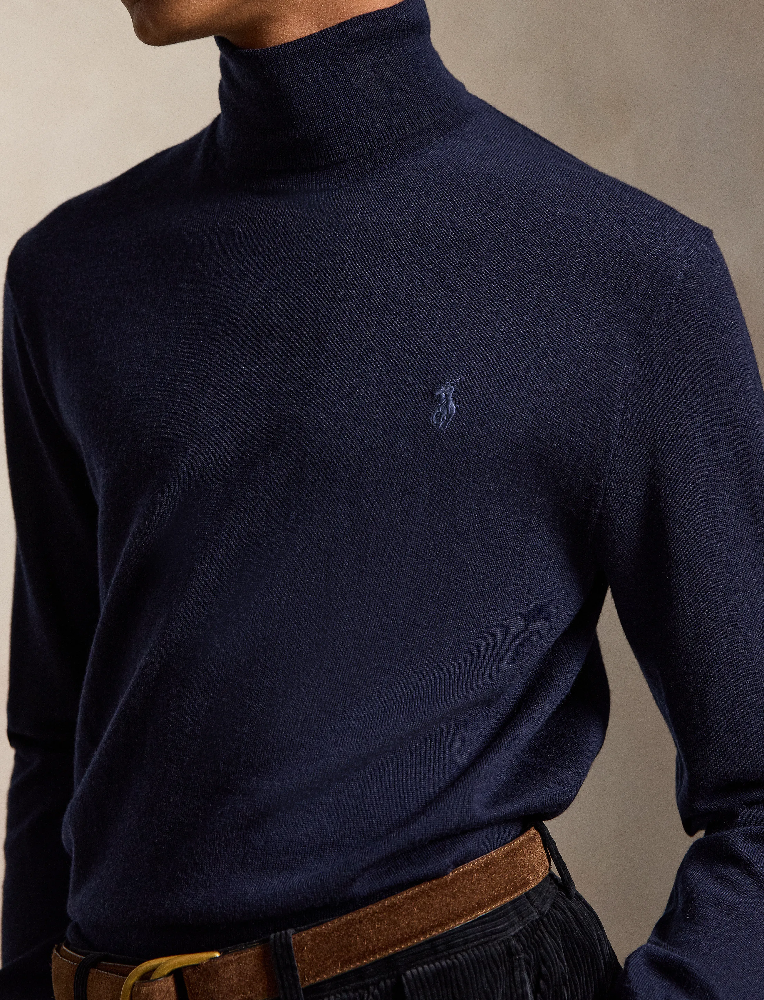 Polo Ralph Lauren - Washable Wool Turtleneck Sweater - kõrge kaelusega - hunter navy - 4