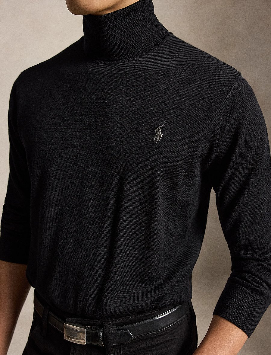 Polo Ralph Lauren - Washable Wool Turtleneck Sweater - polo black - 0