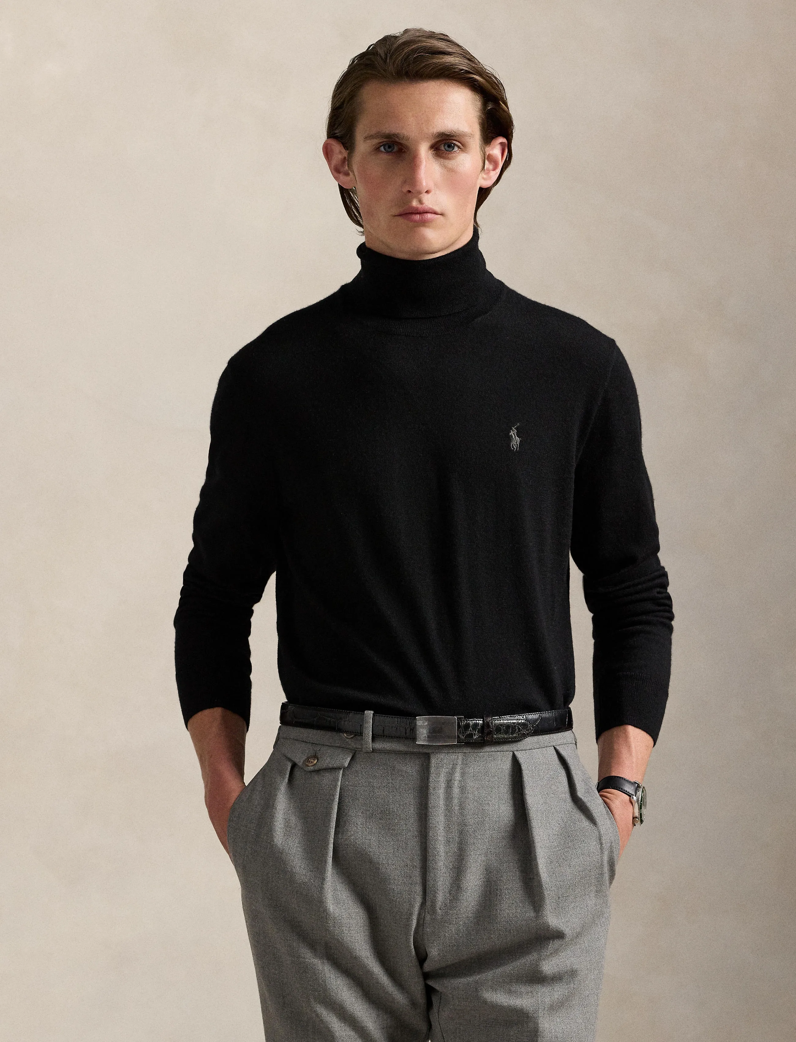 Polo Ralph Lauren - Washable Wool Turtleneck Sweater - polo black - 3