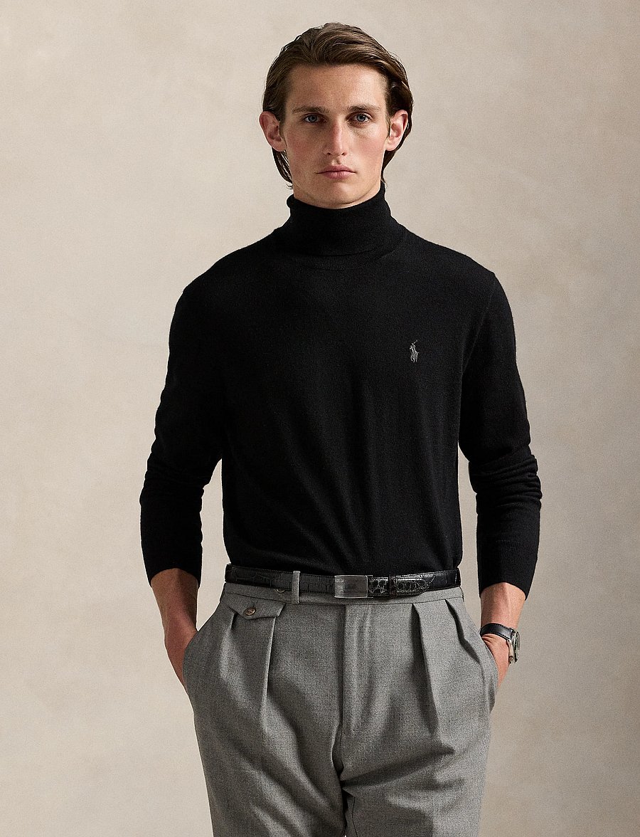 Polo Ralph Lauren - Washable Wool Turtleneck Sweater - polo black - 3
