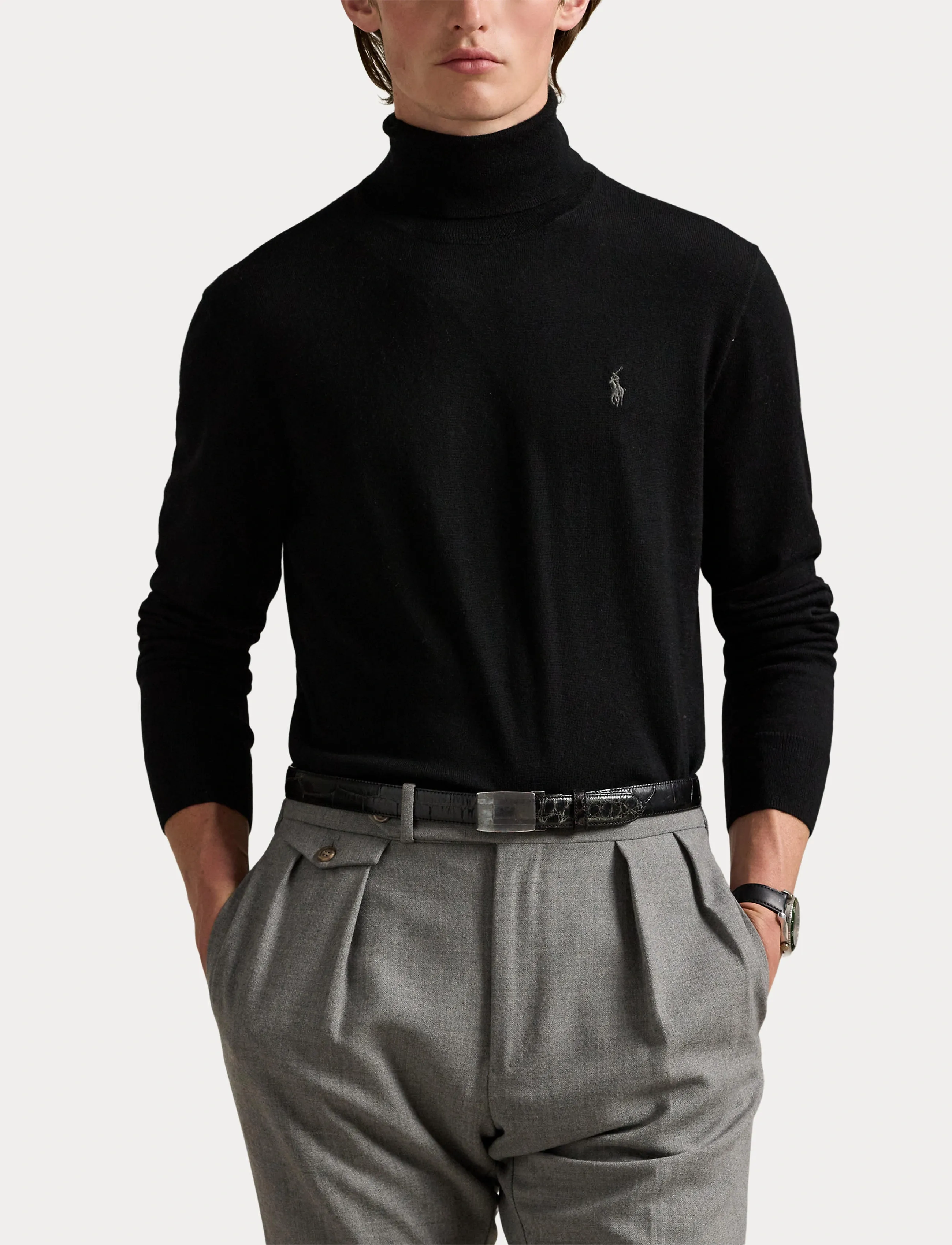 Polo Ralph Lauren - Washable Wool Turtleneck Sweater - polo black - 5