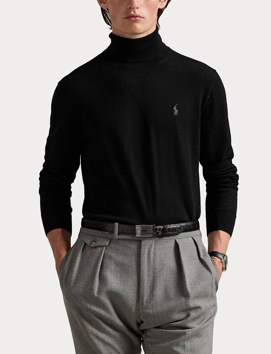 Polo Ralph Lauren - Washable Wool Turtleneck Sweater - polo black - 5