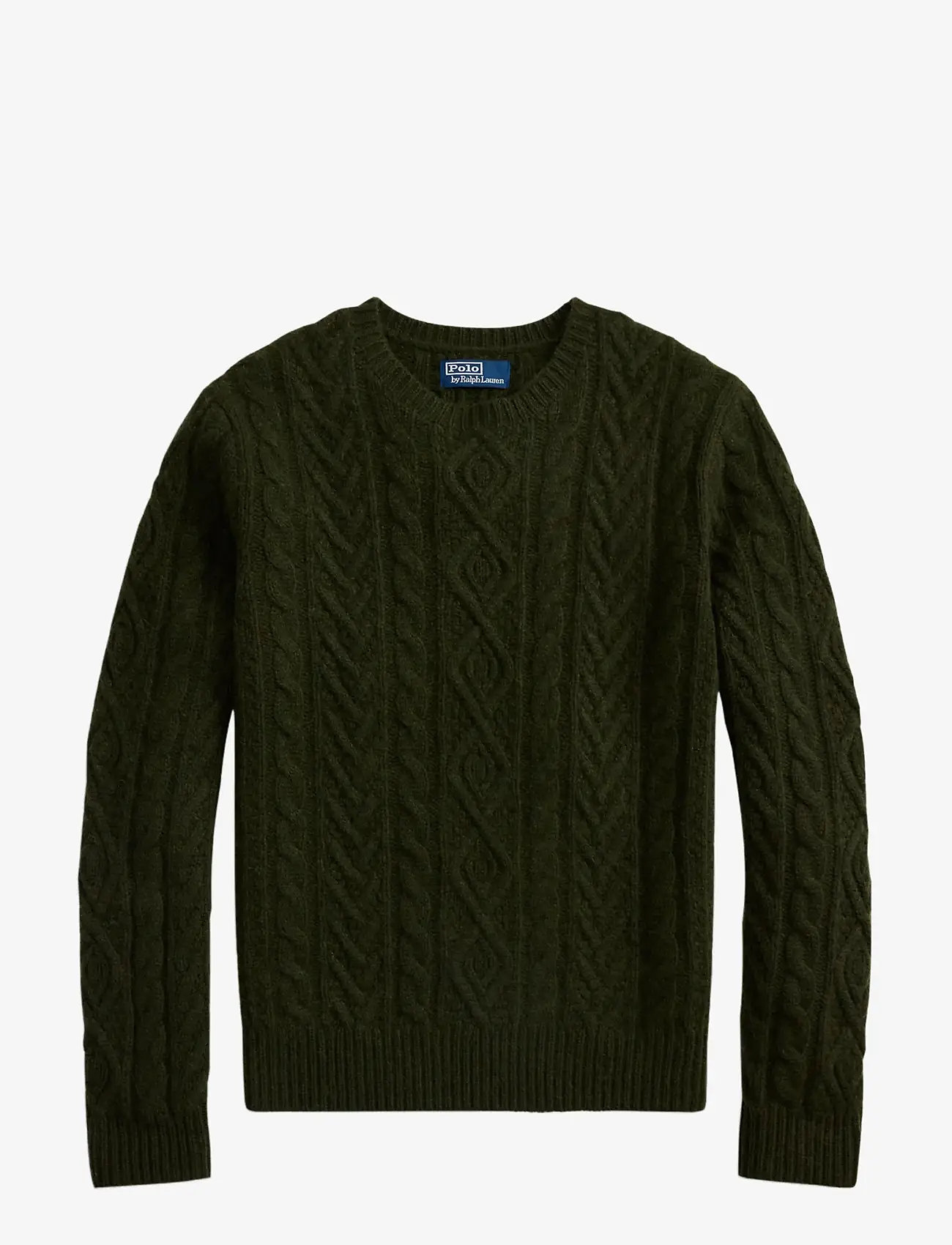 Polo Ralph Lauren - Wool-Alpaca Fisherman’s Sweater - rund hals - leaf green heathe - 1