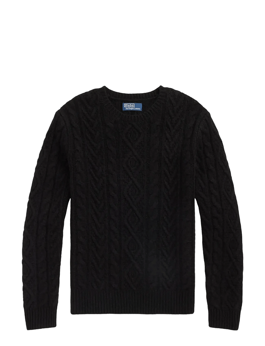 Polo Ralph Lauren - Wool-Alpaca Fisherman’s Sweater - rundhals - polo black - 1