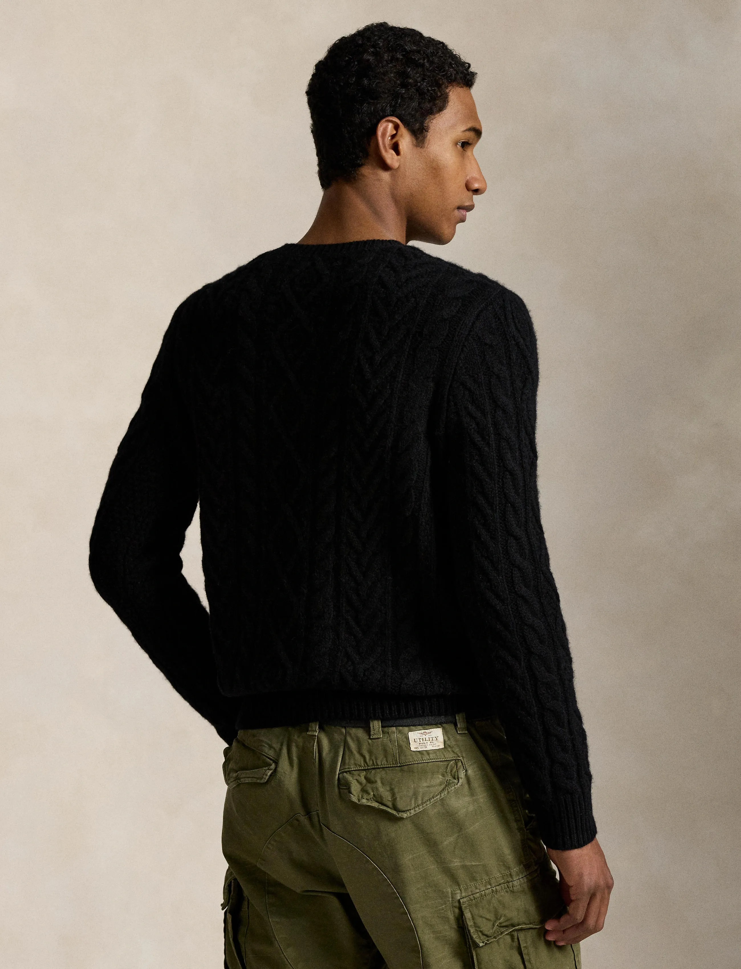 Polo Ralph Lauren - Wool-Alpaca Fisherman’s Sweater - rundhals - polo black - 2