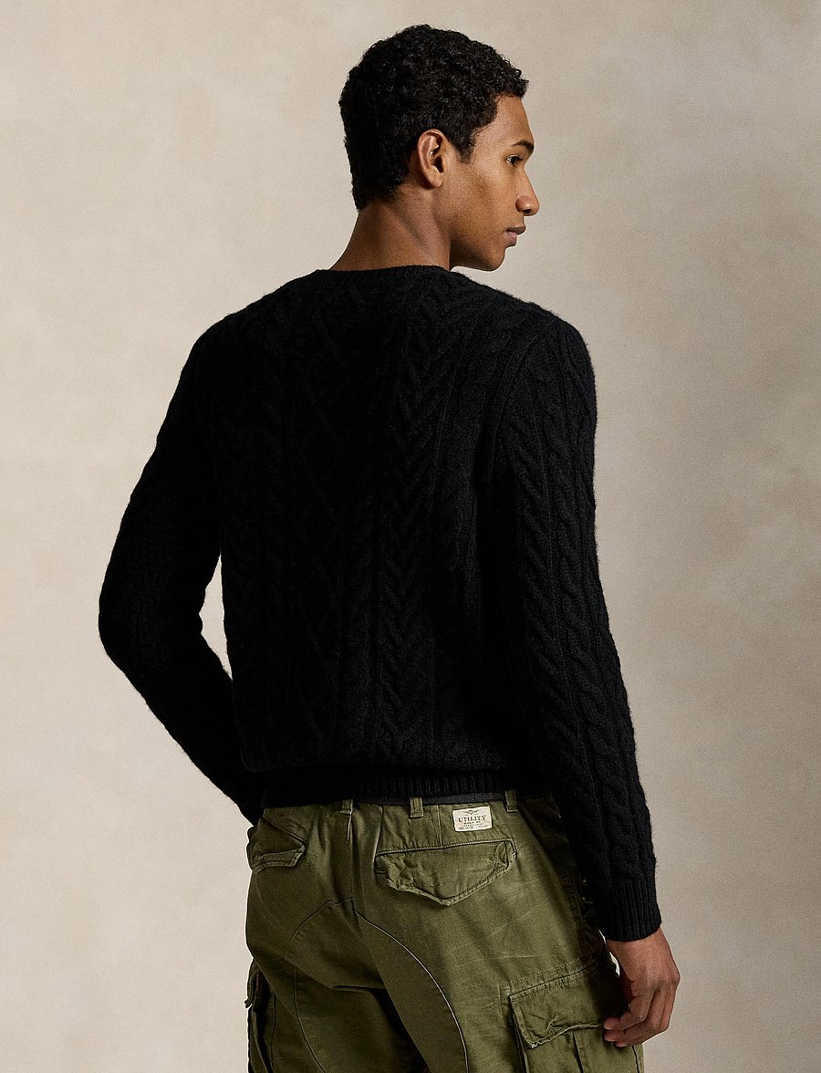 Polo Ralph Lauren - Wool-Alpaca Fisherman’s Sweater - rundhals - polo black - 2