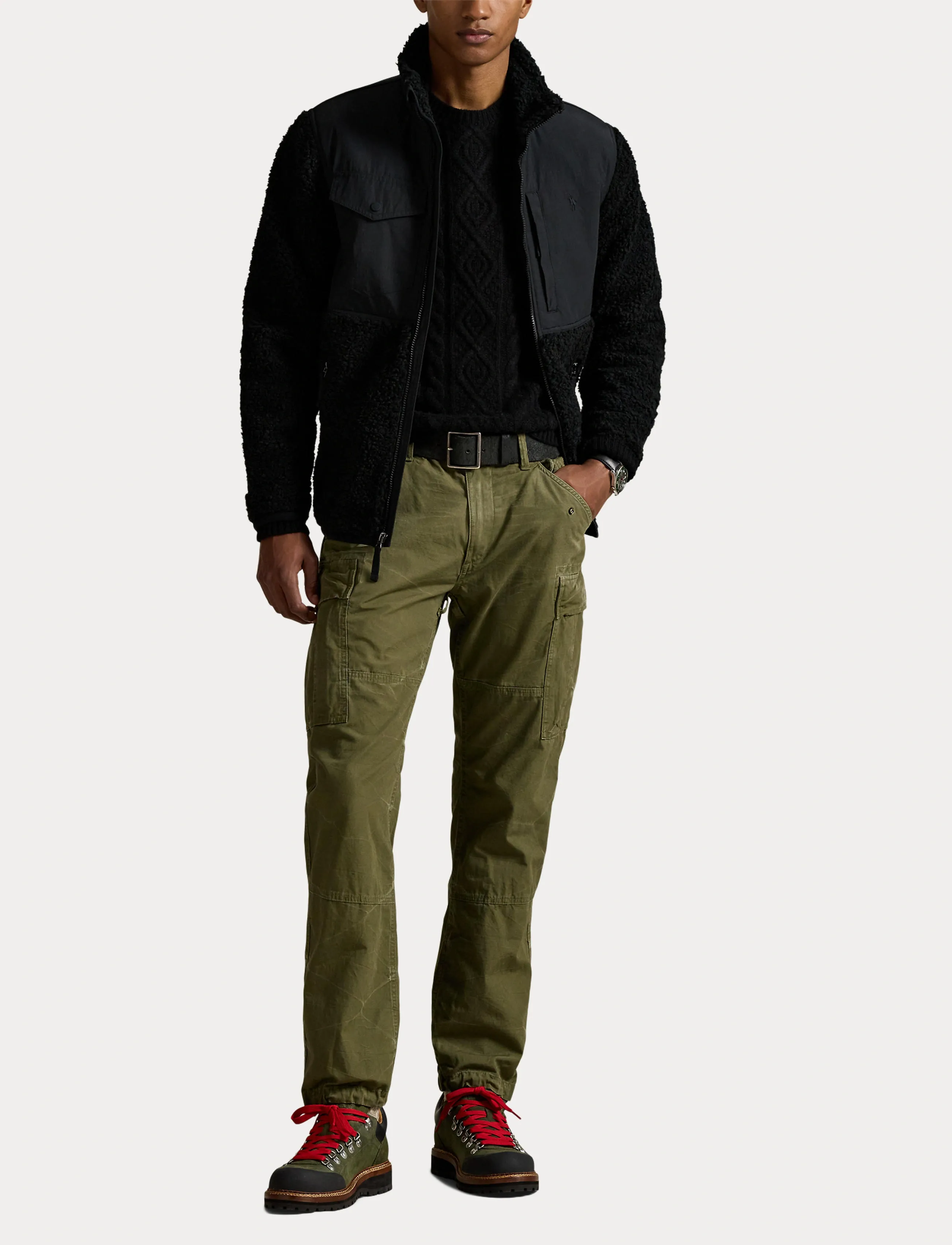 Polo Ralph Lauren - Wool-Alpaca Fisherman’s Sweater - rundhals - polo black - 4