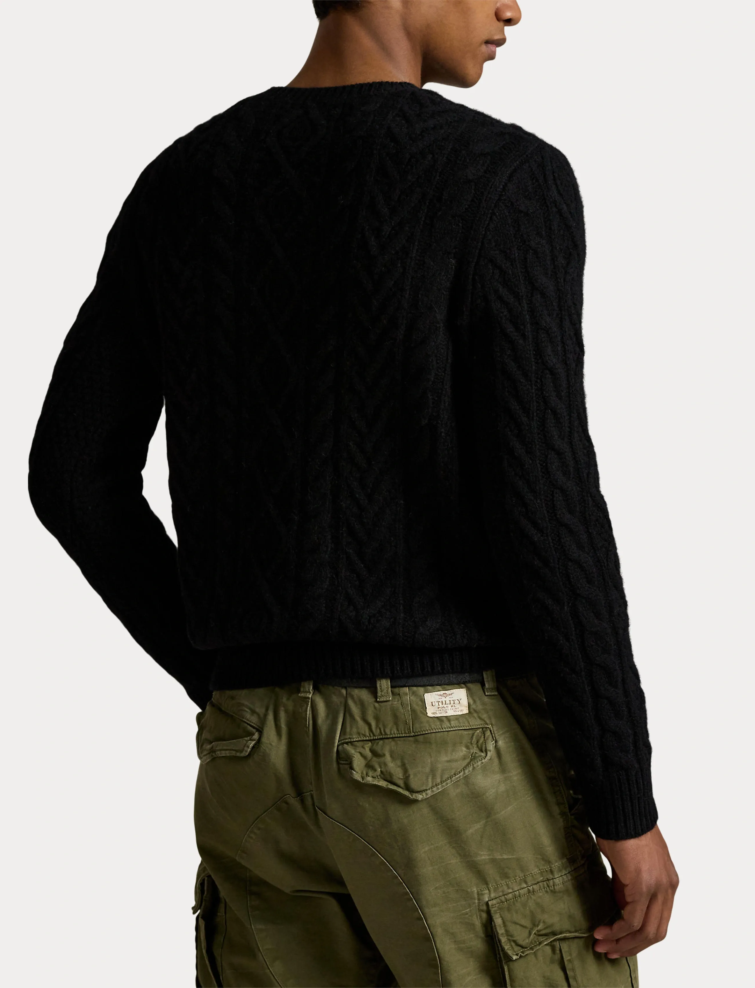 Polo Ralph Lauren Wool-Alpaca Fisherman’s Sweater - Strickmode - POLO BLACK / black