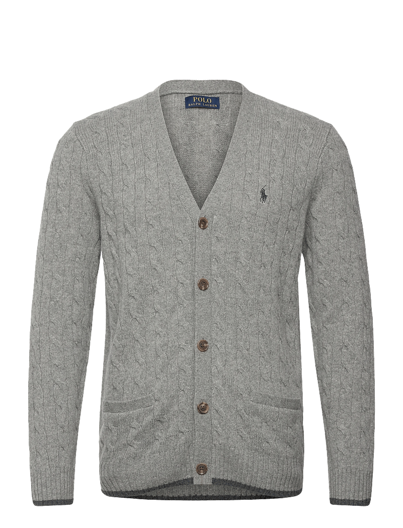 Polo Ralph Lauren - Cable-Knit Wool-Cashmere Cardigan - cardigans - fawn grey heather - 0