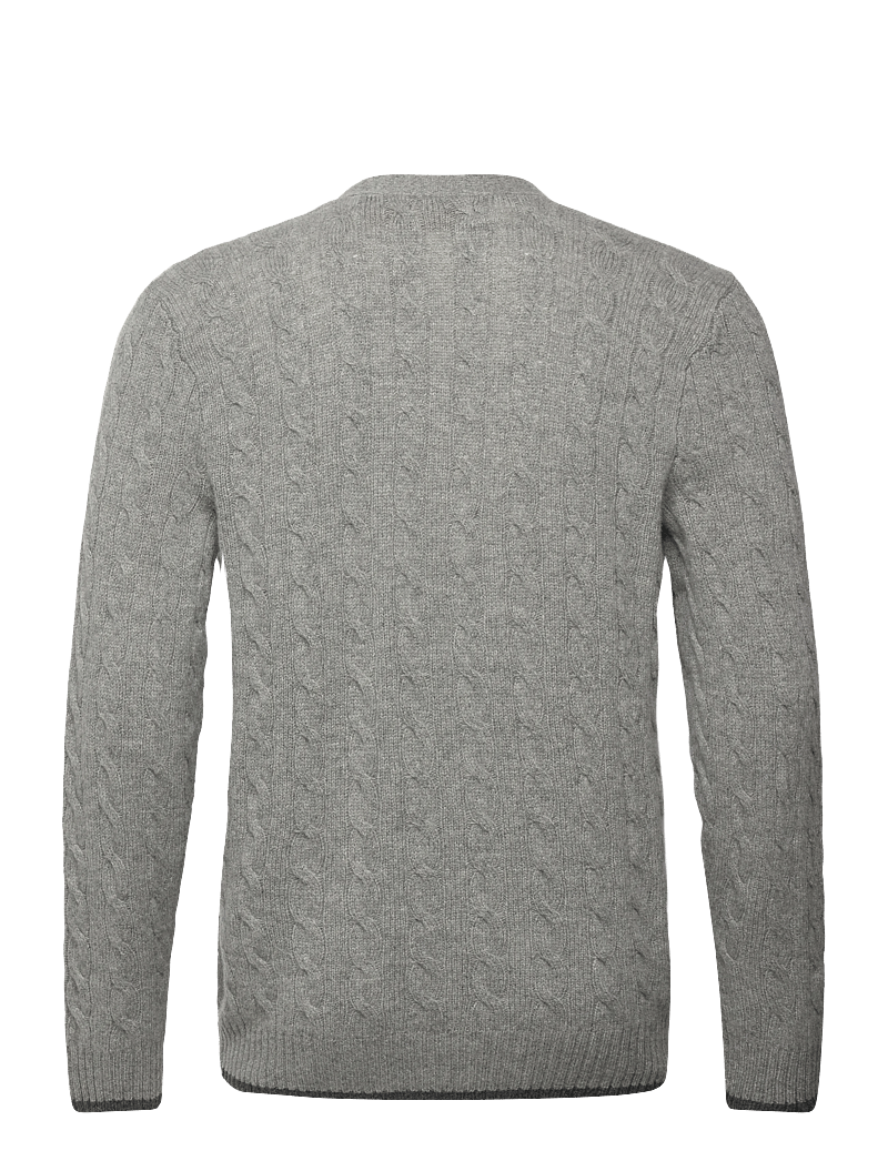 Polo Ralph Lauren - Cable-Knit Wool-Cashmere Cardigan - cardigans - fawn grey heather - 1