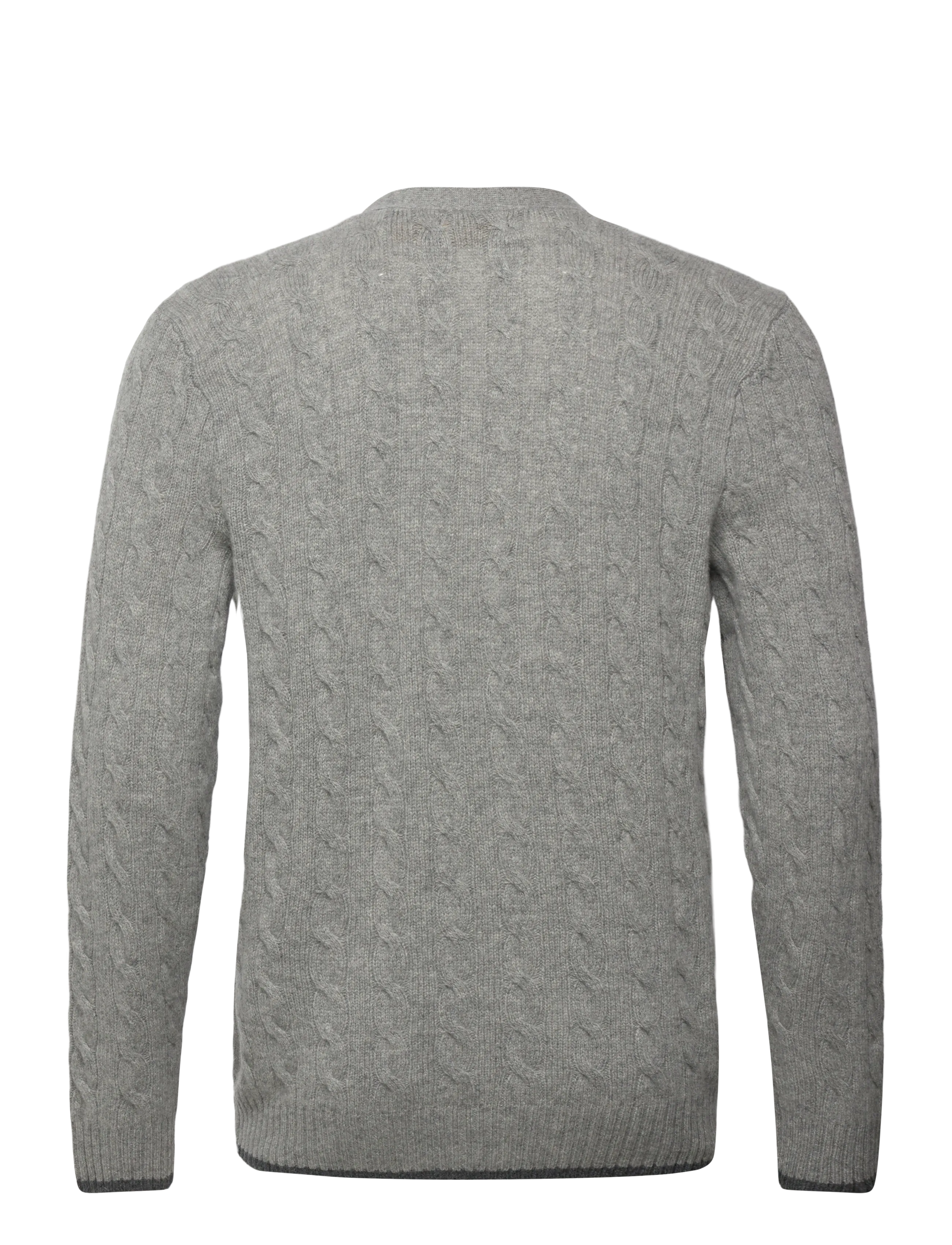 Polo Ralph Lauren - Cable-Knit Wool-Cashmere Cardigan - fawn grey heather - 1