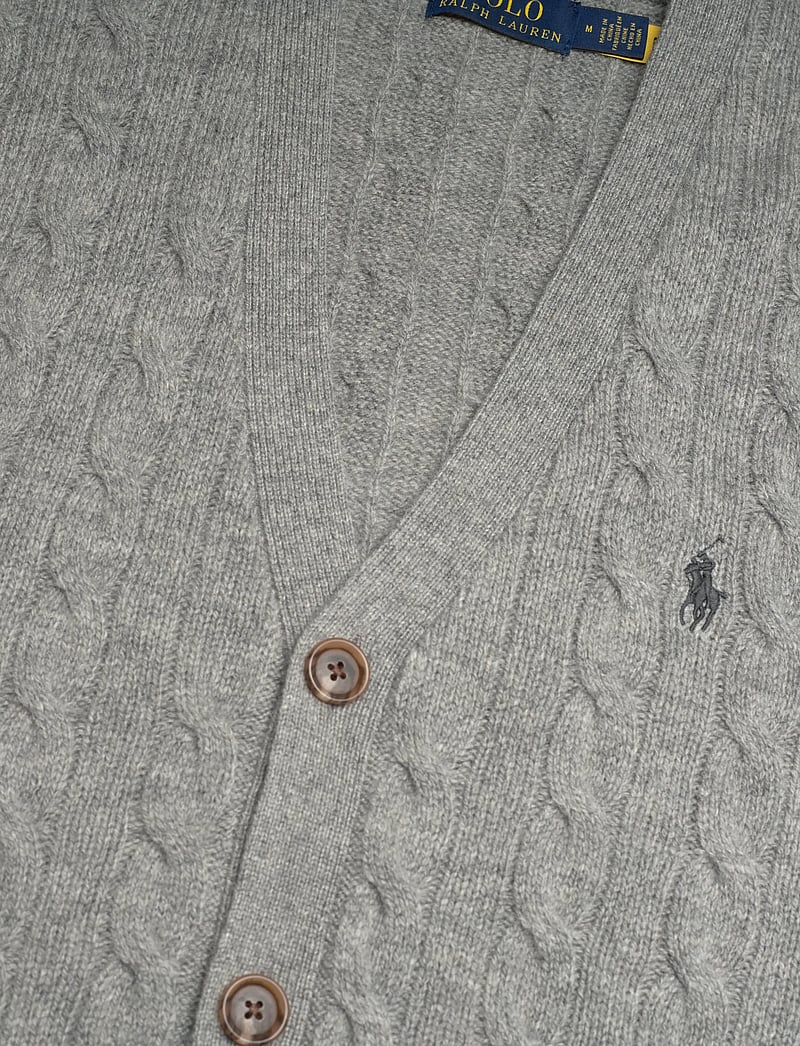 Polo Ralph Lauren - Cable-Knit Wool-Cashmere Cardigan - cardigans - fawn grey heather - 2