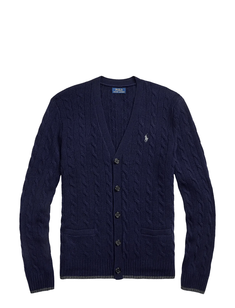 Polo Ralph Lauren - Cable-Knit Wool-Cashmere Cardigan - cardigans - hunter navy - 1