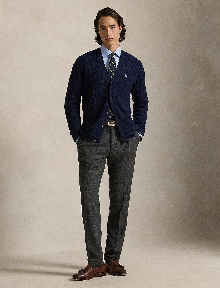 Polo Ralph Lauren - Cable-Knit Wool-Cashmere Cardigan - hunter navy - 0