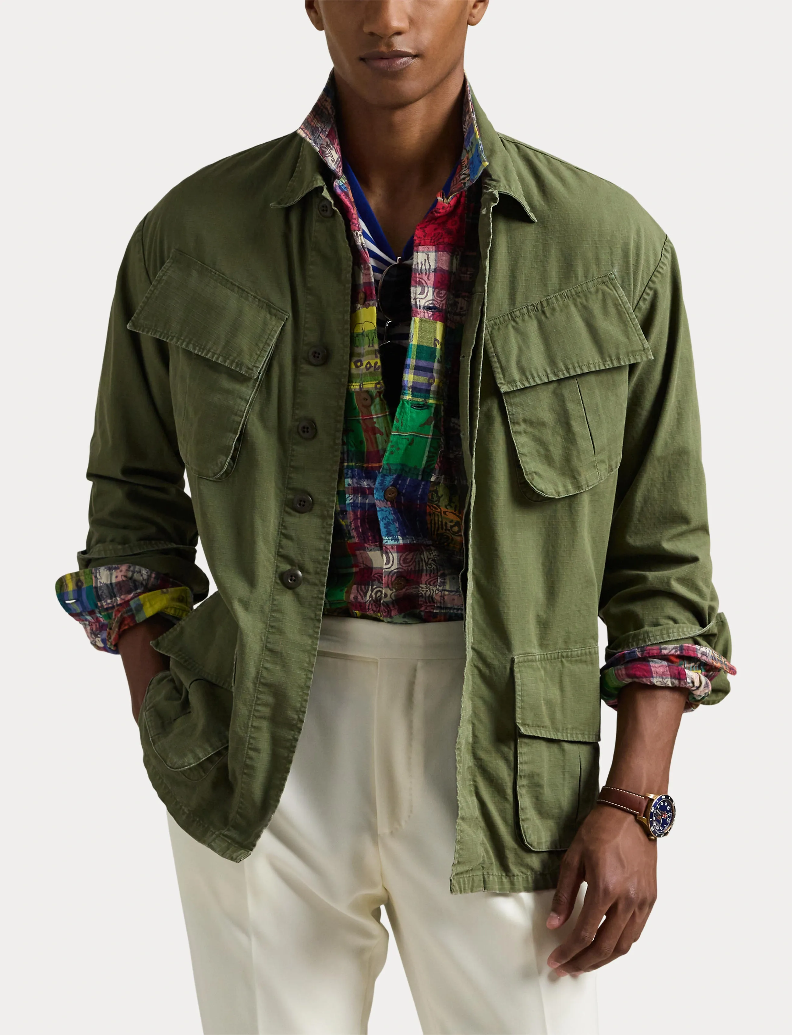 Polo Ralph Lauren - Ripstop Utility Overshirt - 5020 olive - 5
