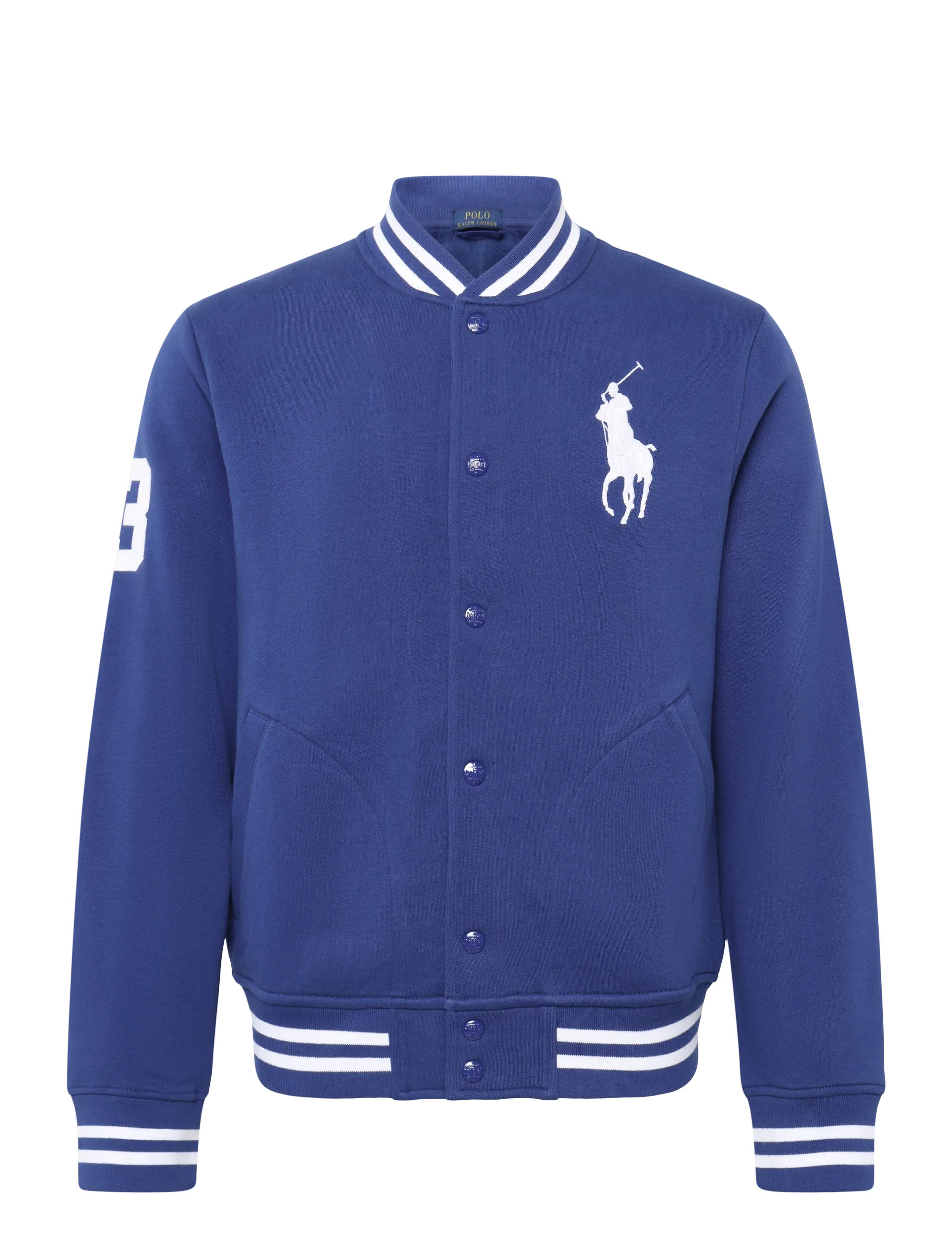 Polo Ralph Lauren - Big Pony Fleece Baseball Jacket - varsity jackor - blue yacht/white - 1